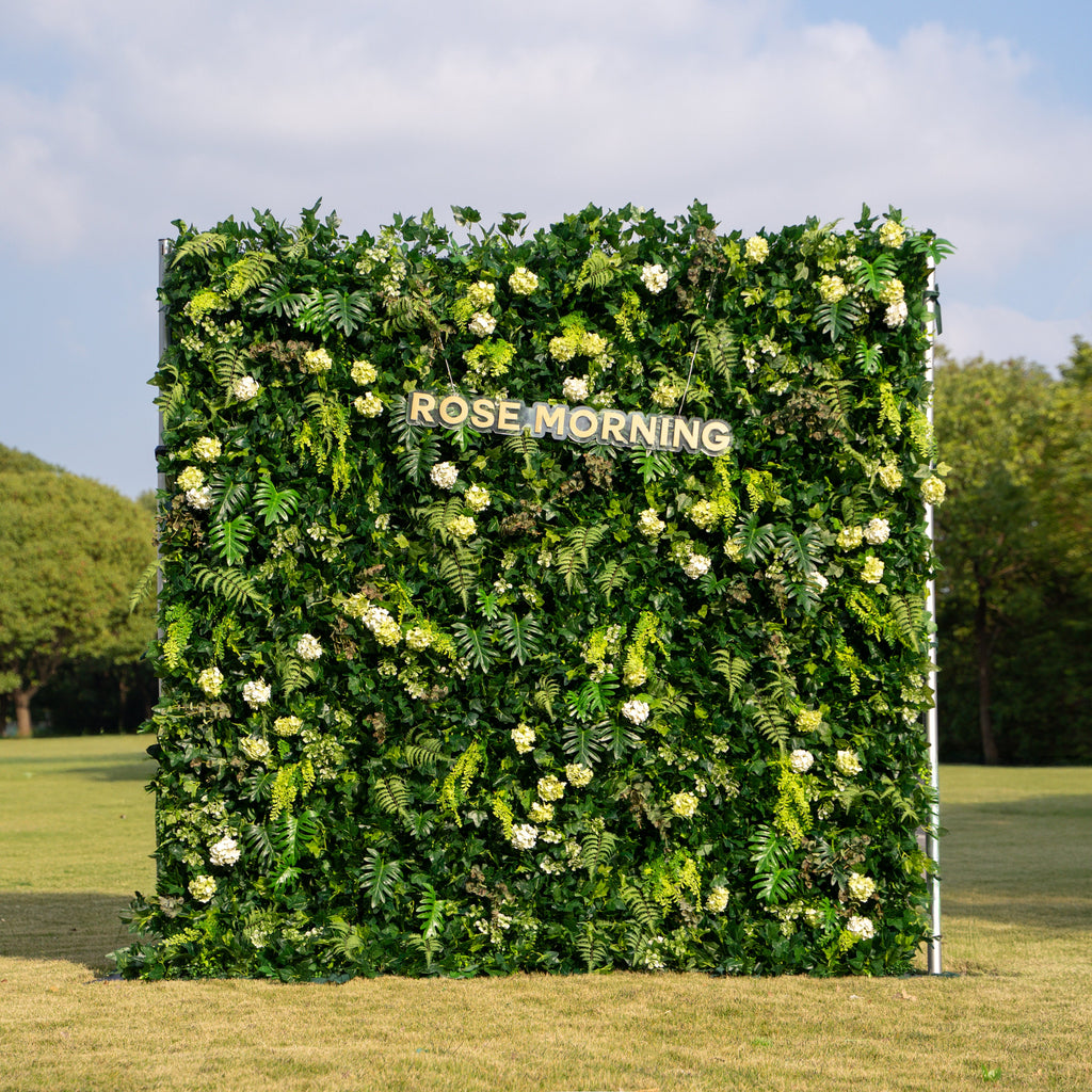 Candor：5D Fabric Artificial rolling up curtain flower wall Free Shipping