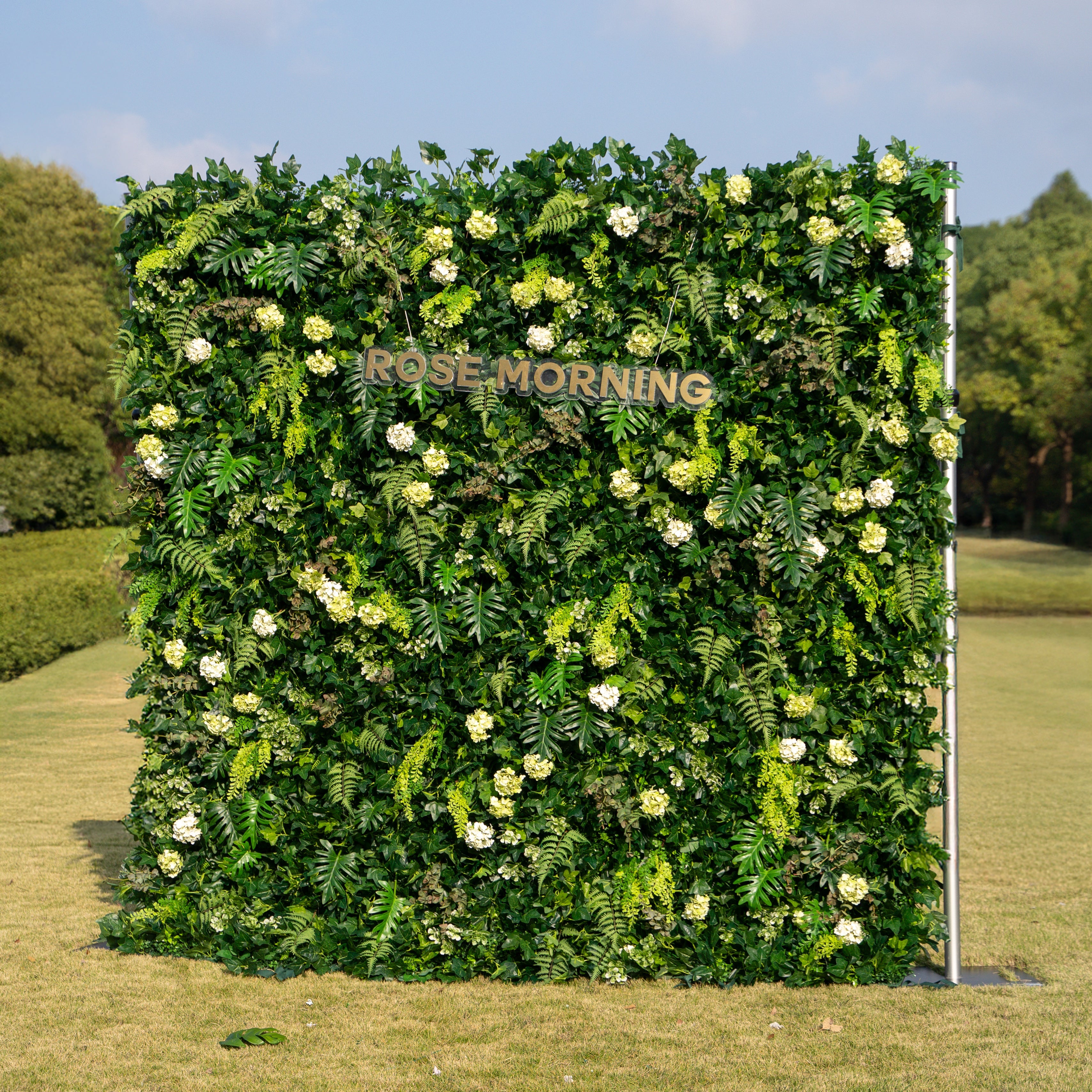 Candor：5D Fabric Artificial rolling up curtain flower wall Free Shipping