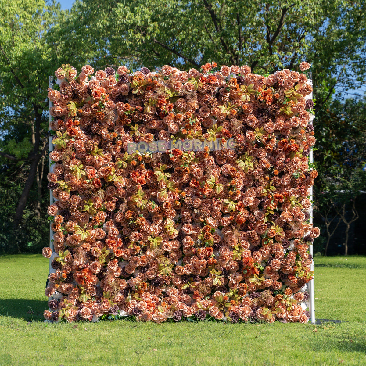 Cappuccino - Autumn Fall 5D Fabric Flower Wall Backdrop for Wedding Birthday Party Event Decoration Free Shipping