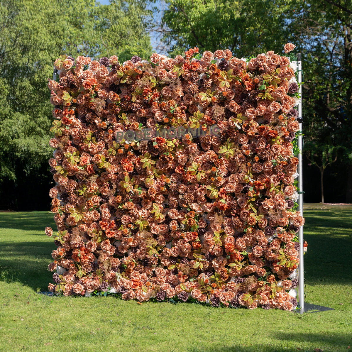 Cappuccino - Autumn Fall 5D Fabric Flower Wall Backdrop for Wedding Birthday Party Event Decoration Free Shipping