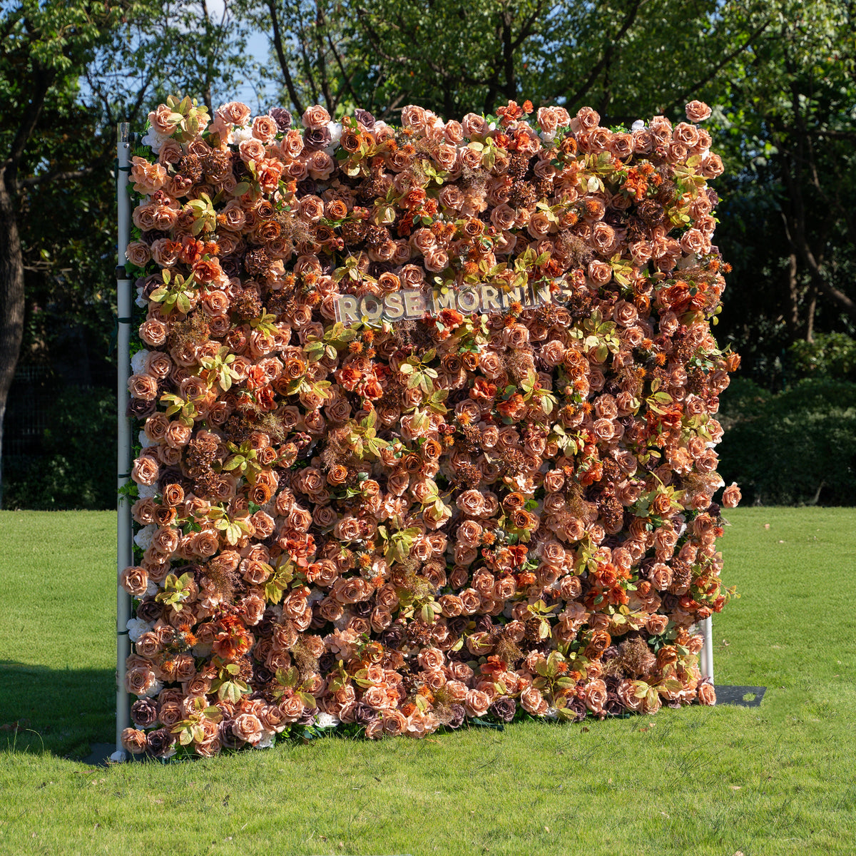Cappuccino - Autumn Fall 5D Fabric Flower Wall Backdrop for Wedding Birthday Party Event Decoration Free Shipping