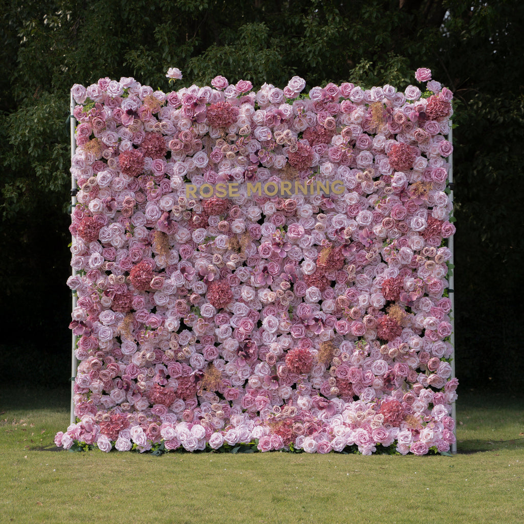 Carino：4D Fabric Artificial zip up curtain flower wall 8ft*8ft Free Shipping