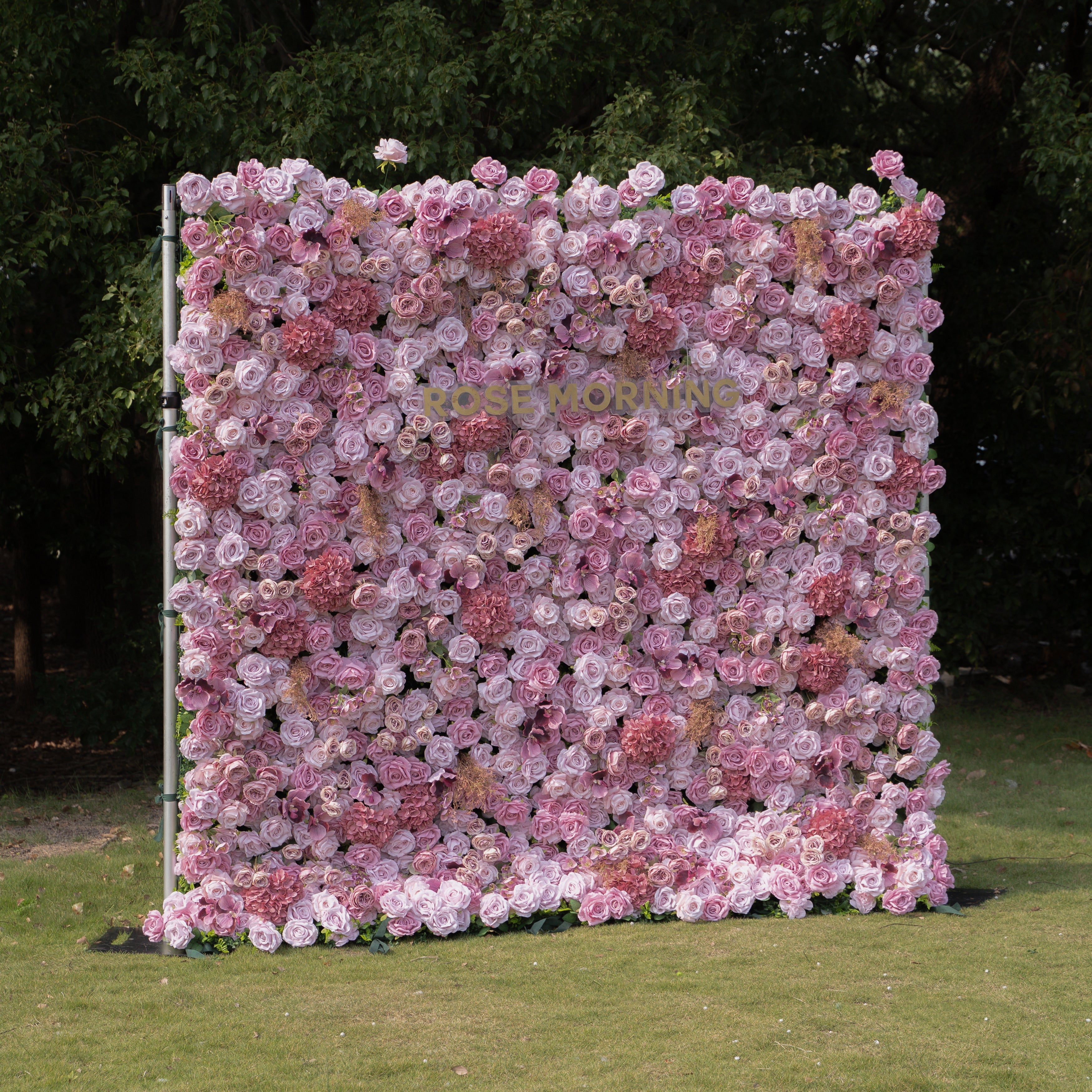 Carino：4D Fabric Artificial zip up curtain flower wall 8ft*8ft Free Shipping