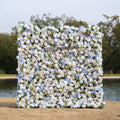 Carla：5D Fabric Artificial rolling up curtain flower wall Free Shipping