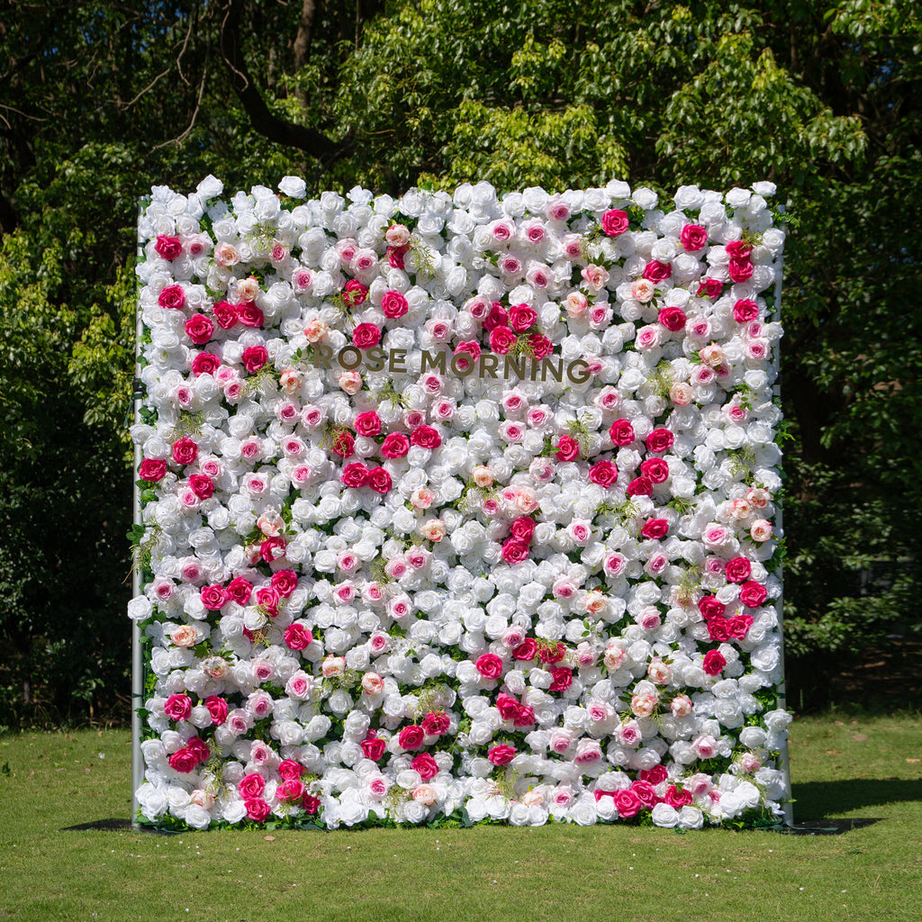 Carrie：3D Fabric Artificial rolling up curtain flower wall Free Shipping