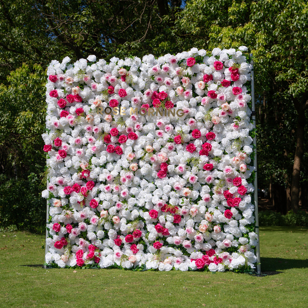 Carrie：3D Fabric Artificial rolling up curtain flower wall Free Shipping