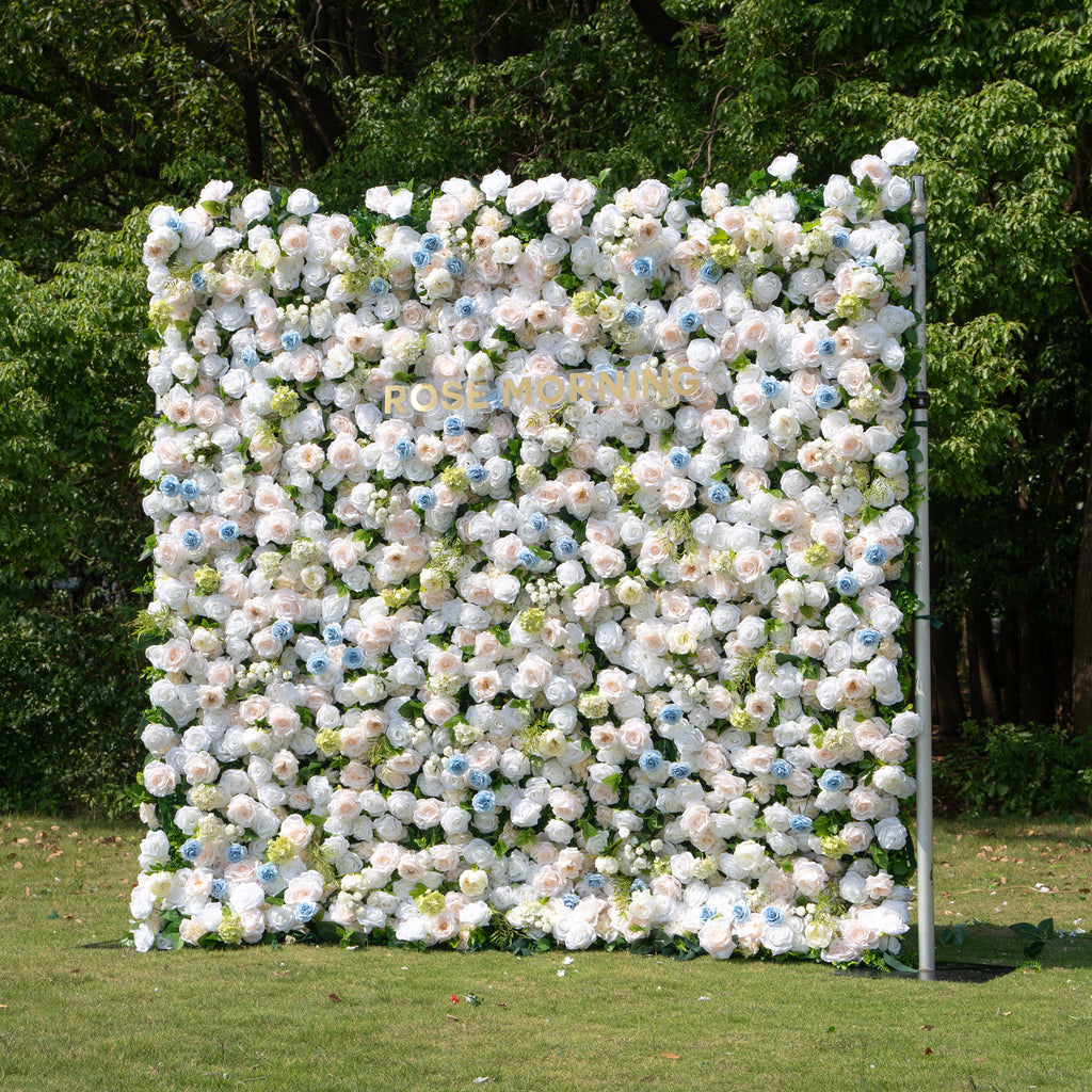Carter：4D Fabric Artificial zip up curtain flower wall 8ft*8ft Free Shipping