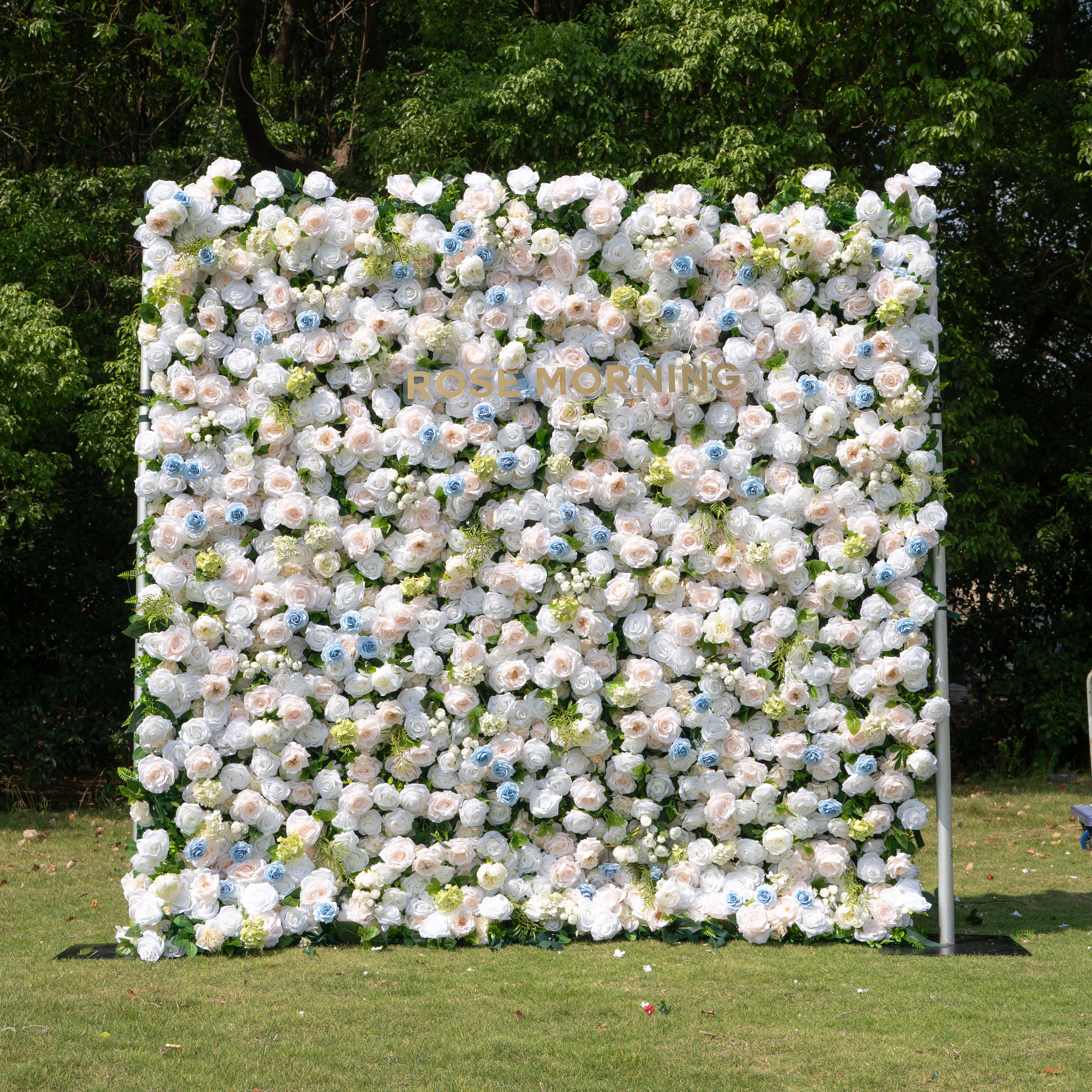 Carter：4D Fabric Artificial zip up curtain flower wall 8ft*8ft Free Shipping