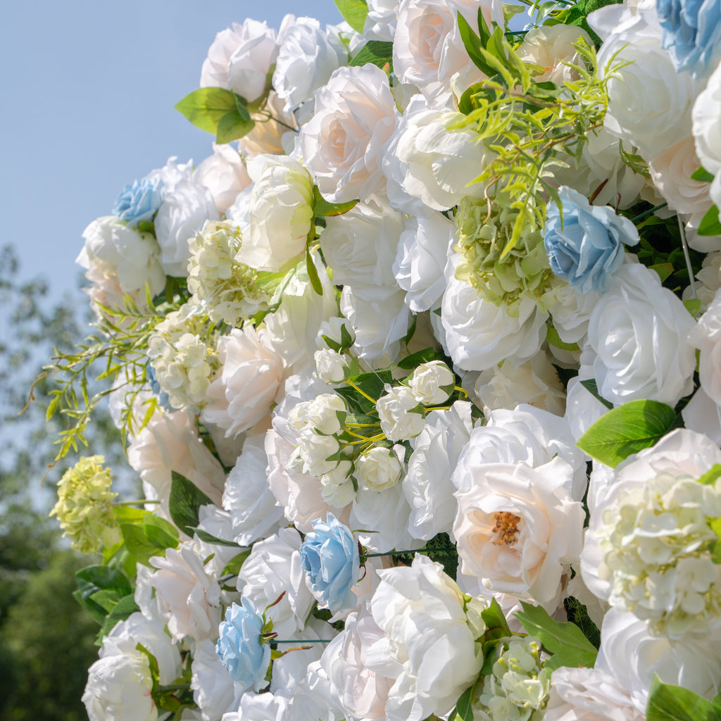 Carter：4D Fabric Artificial zip up curtain flower wall 8ft*8ft Free Shipping