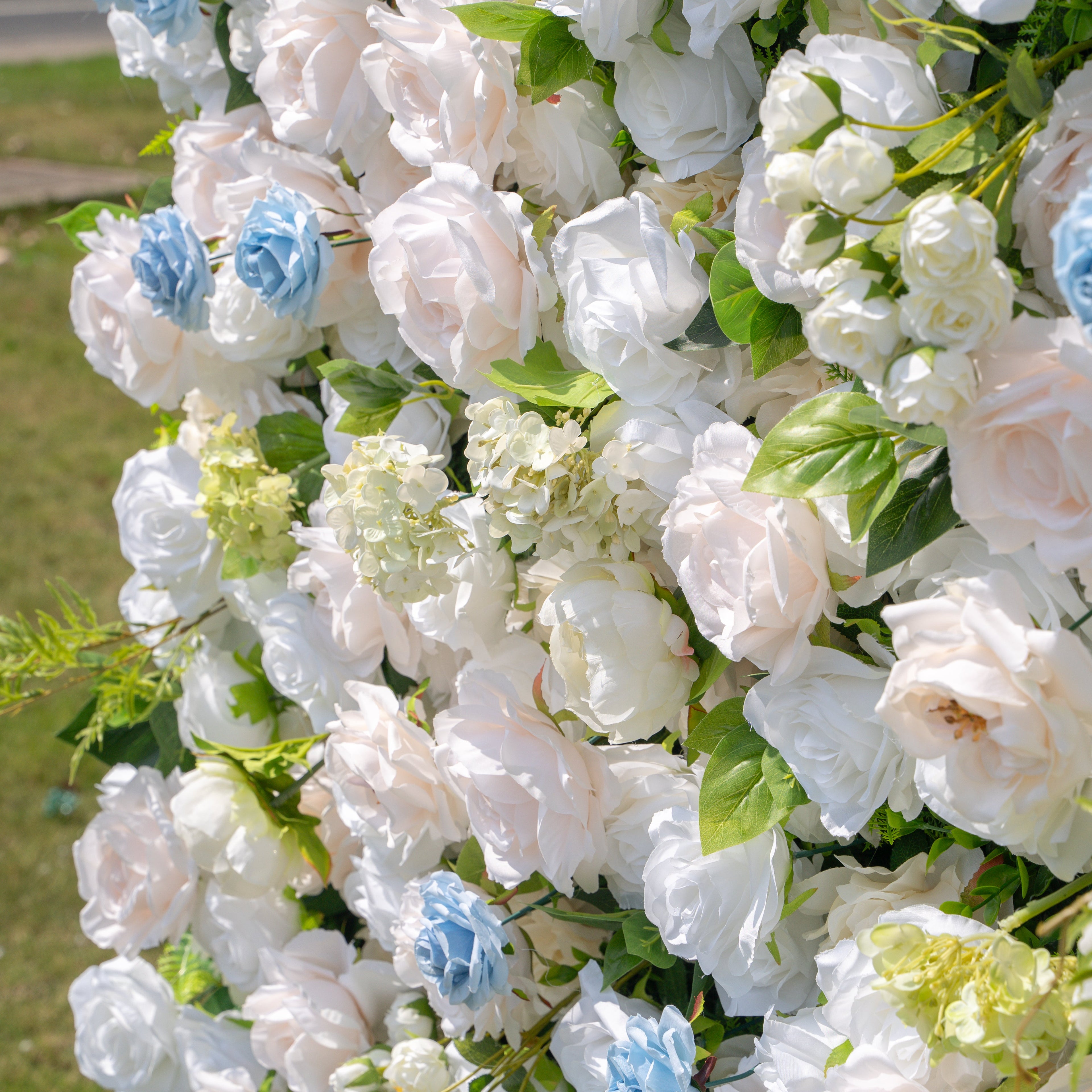 Carter：4D Fabric Artificial zip up curtain flower wall 8ft*8ft Free Shipping