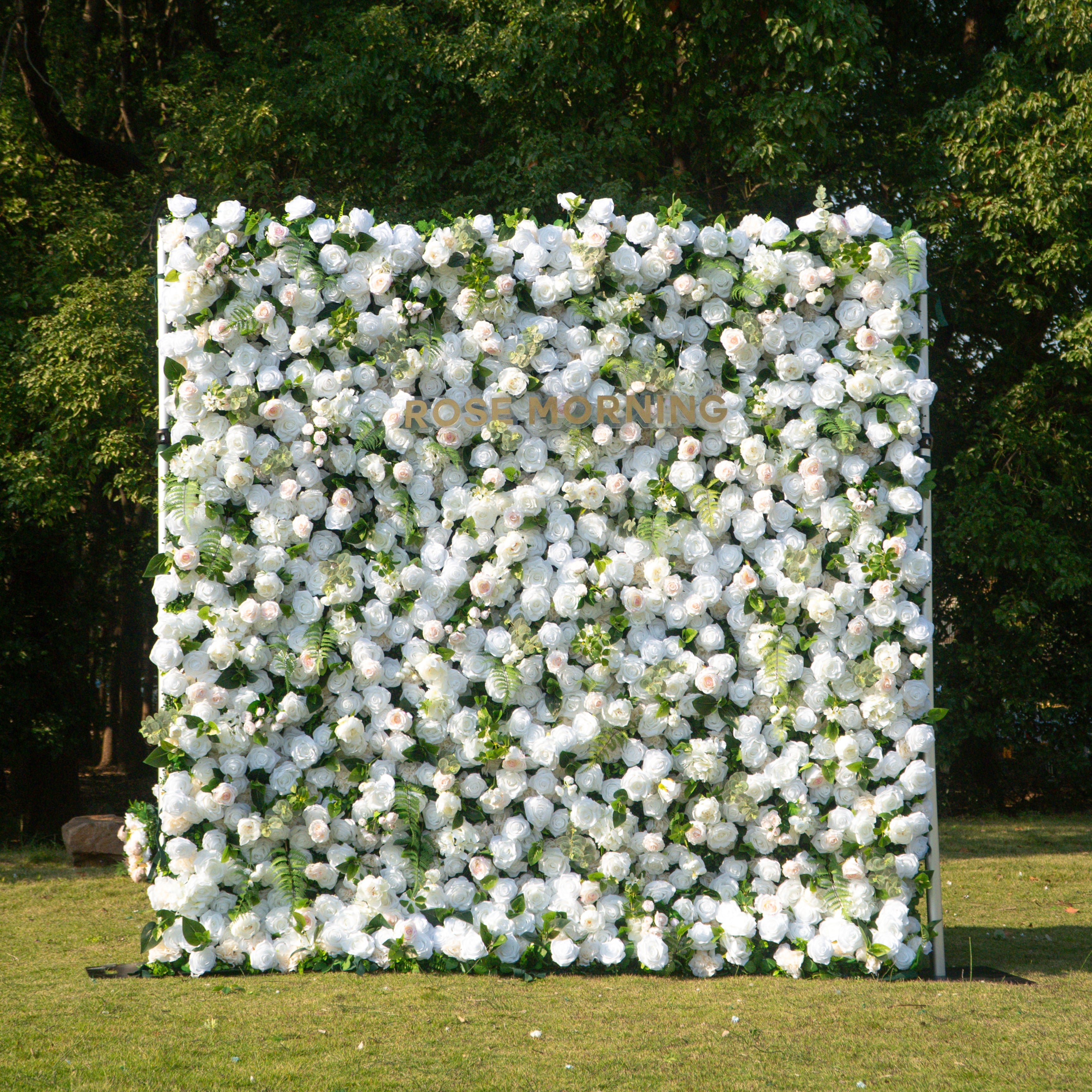 Cherish：5D Fabric Artificial rolling up curtain flower wall Free Shipping