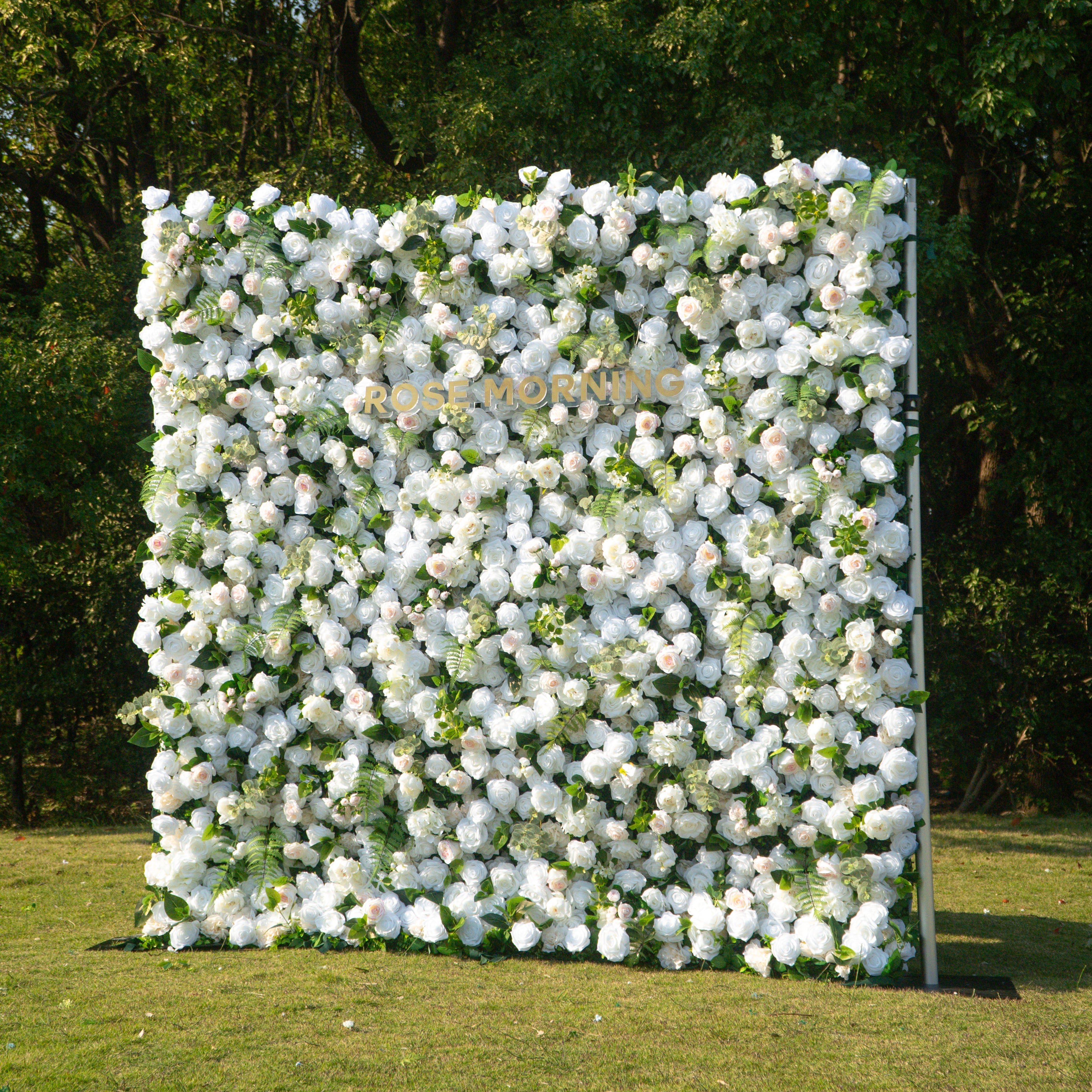 Cherish：5D Fabric Artificial rolling up curtain flower wall Free Shipping