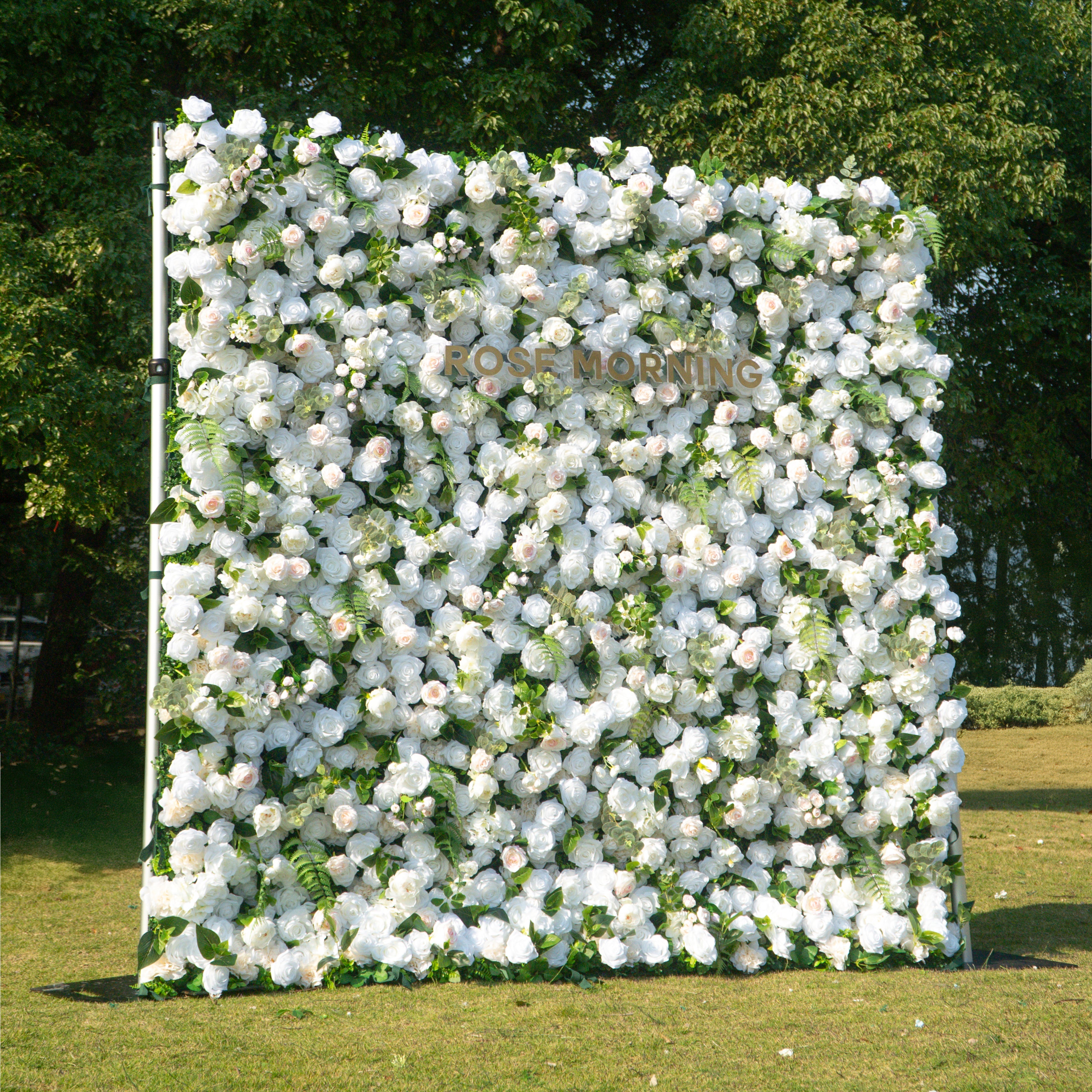 Cherish：5D Fabric Artificial rolling up curtain flower wall Free Shipping