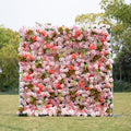 Daniela ：5D Fabric Artificial rolling up curtain flower wall Free Shipping