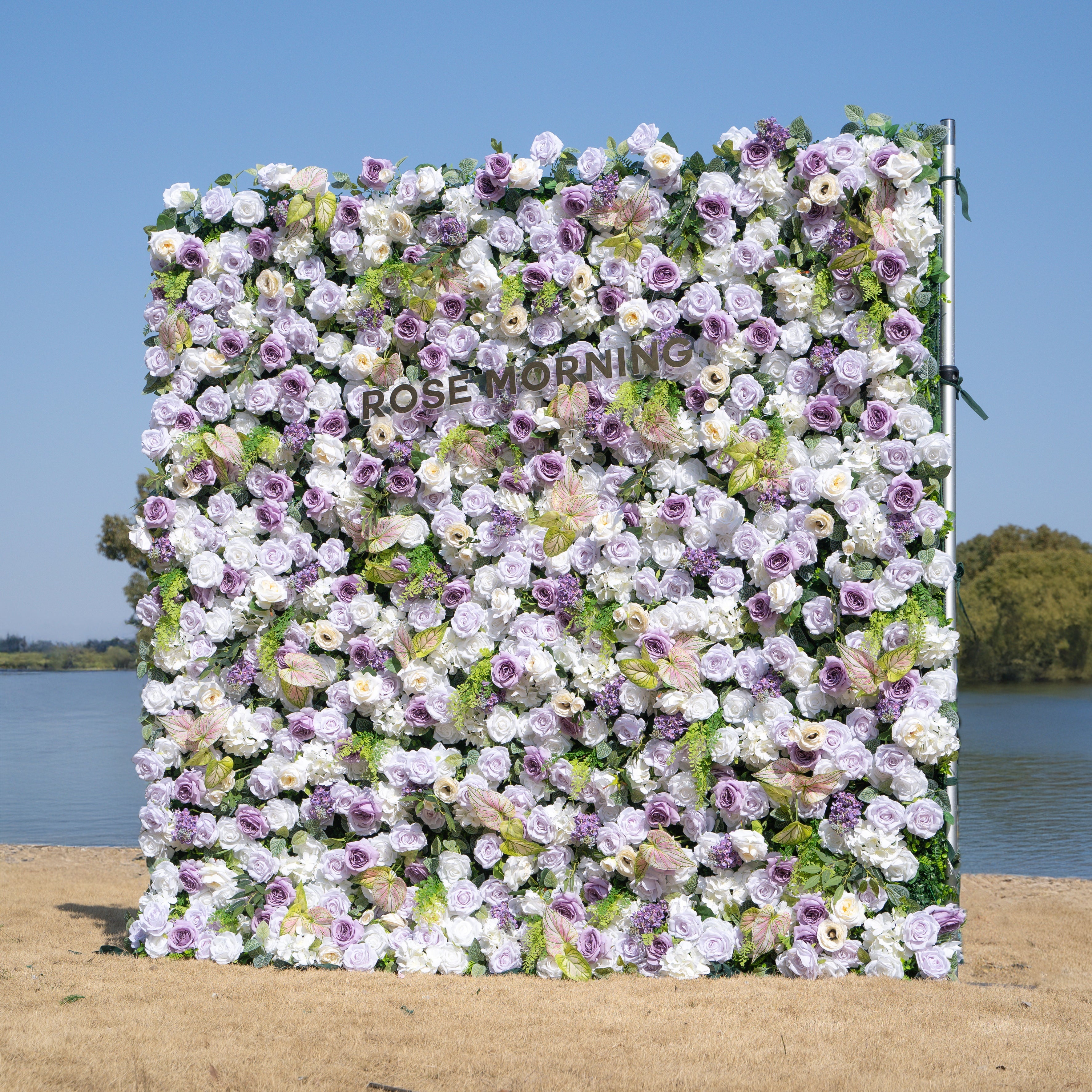 Danielle：5D Fabric Artificial rolling up curtain flower wall Free Shipping