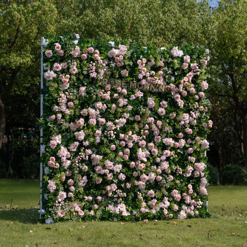 Darling：5D Fabric Artificial rolling up curtain flower wall Free Shipping