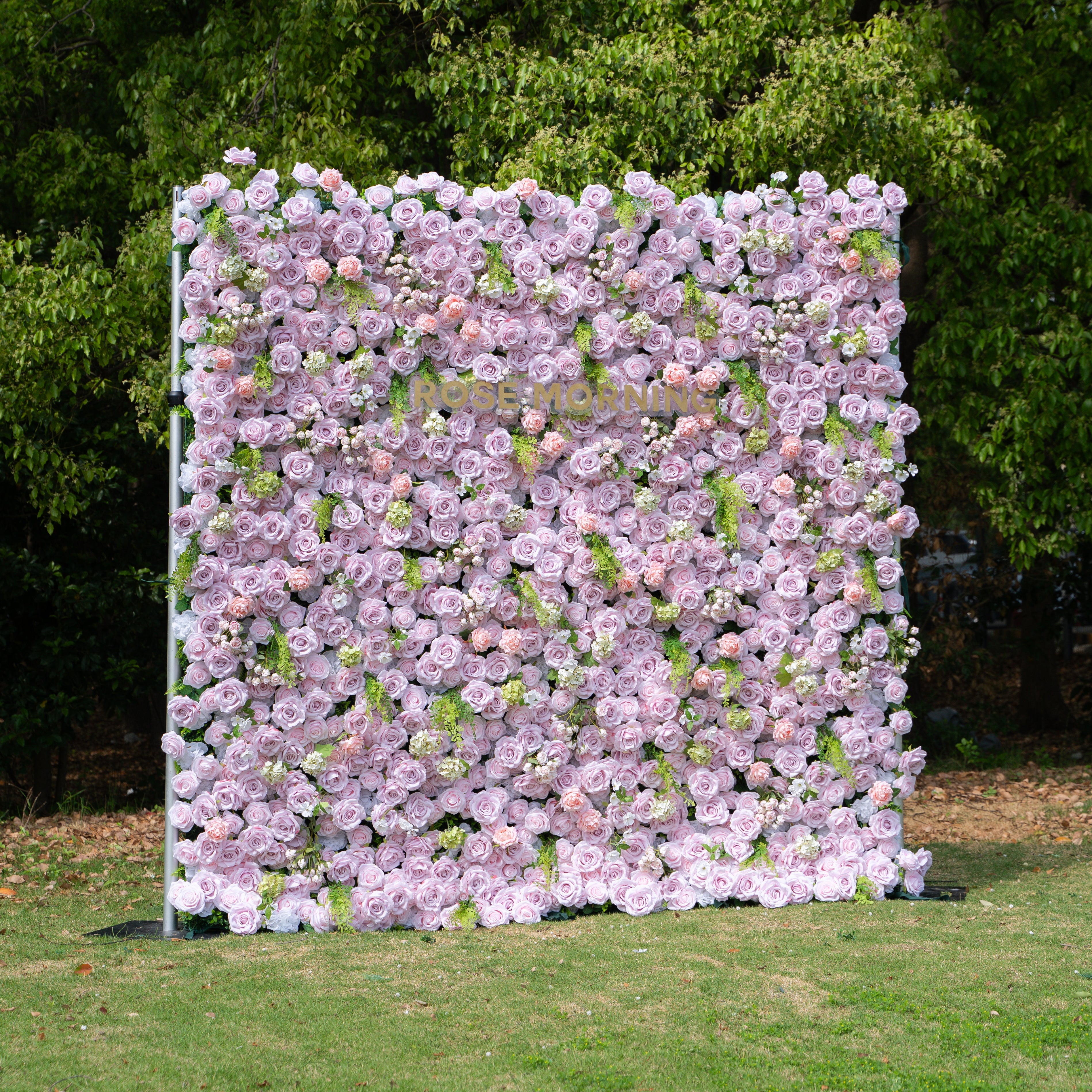 Debra：5D Fabric Artificial rolling up curtain flower wall Free Shipping