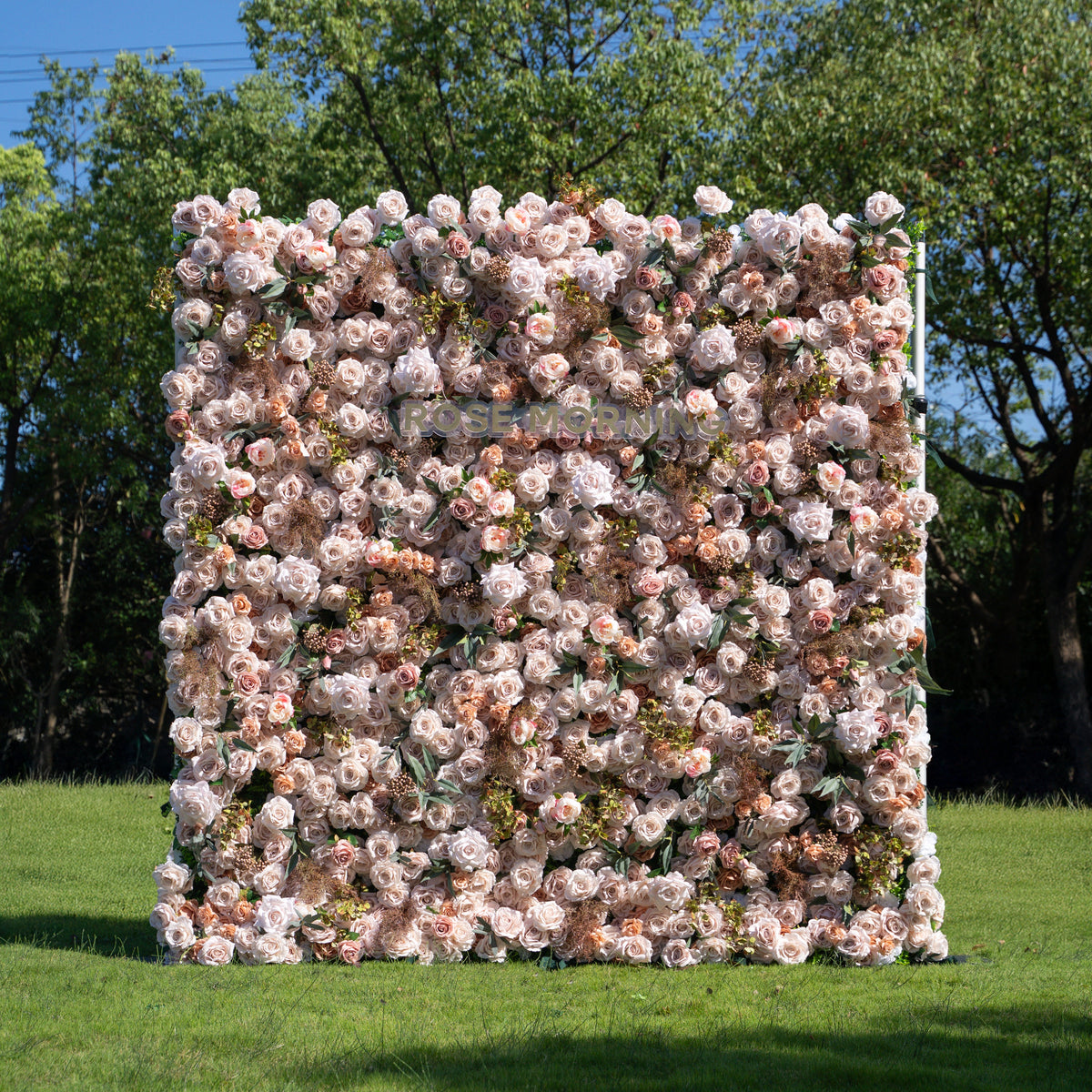 Destino：4D Fabric Artificial zip up curtain flower wall 8ft*8ft Free Shipping