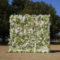 Rose Morning“The flower walls are made of artificial flowers in various colors, layered at different levels to create a lush, elegant and natural look. The exclusive zipper design and roll-up design make it easy to install and remove.”