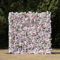Ebony：5D Fabric Artificial rolling up curtain flower wall Free Shipping