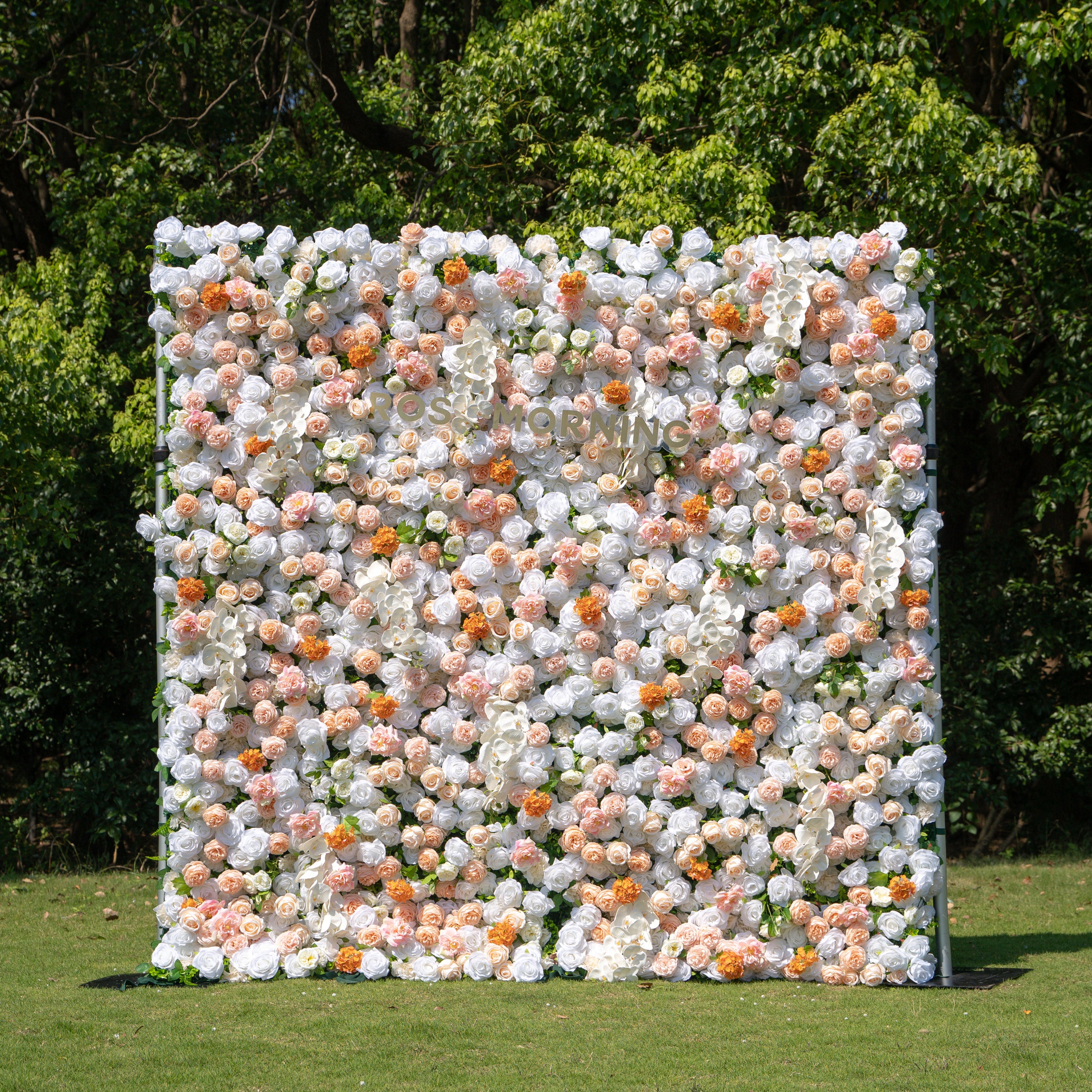 Eden：4D Fabric Artificial zip up curtain flower wall 8ft*8ft Free Shipping