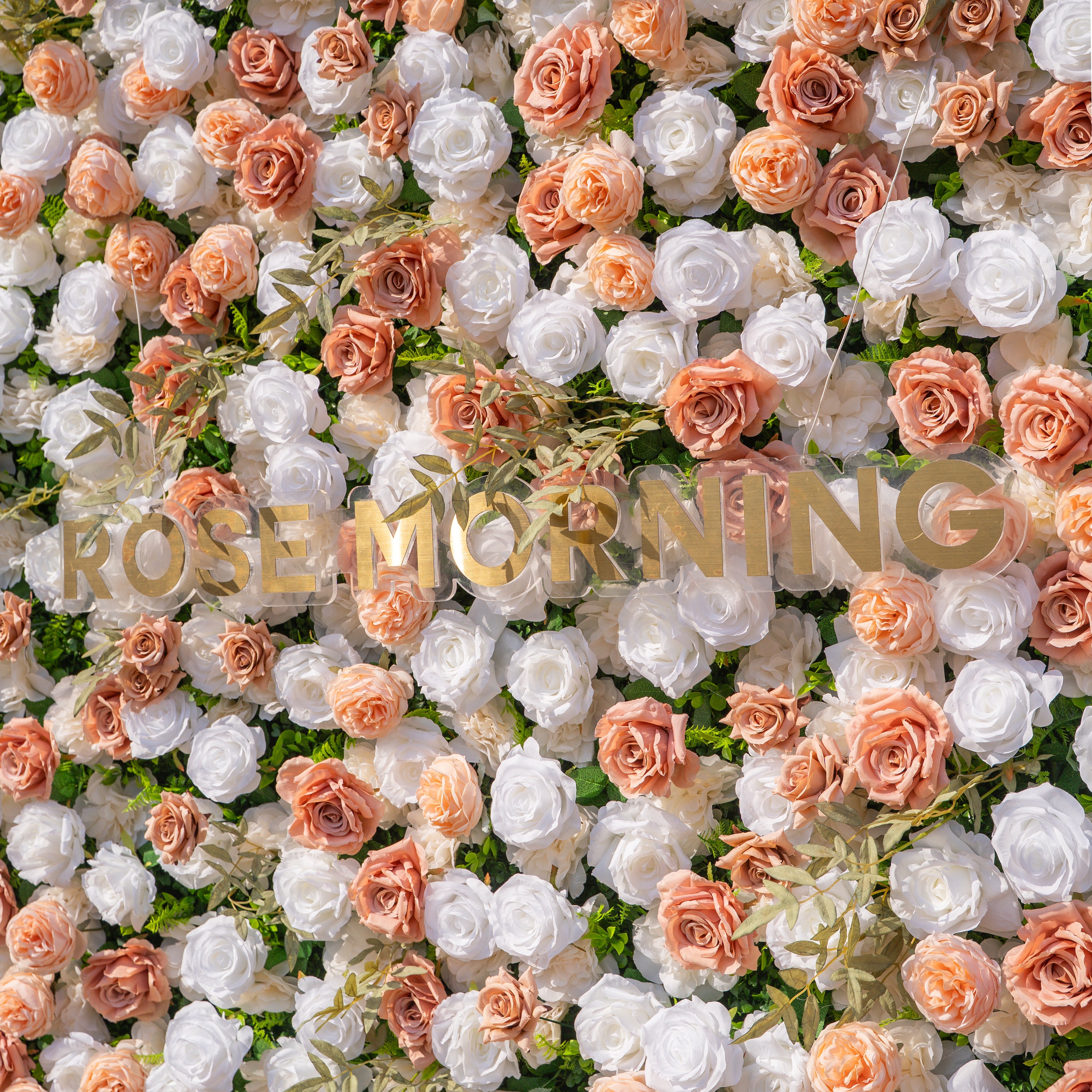 Elara: 3D Champagne & White Silk Rose Roll-Up Curtain Floral Wall Backdrop for Wedding Party & Event Decor(Delivery in 5-7 Days Only USA)) Free Shipping