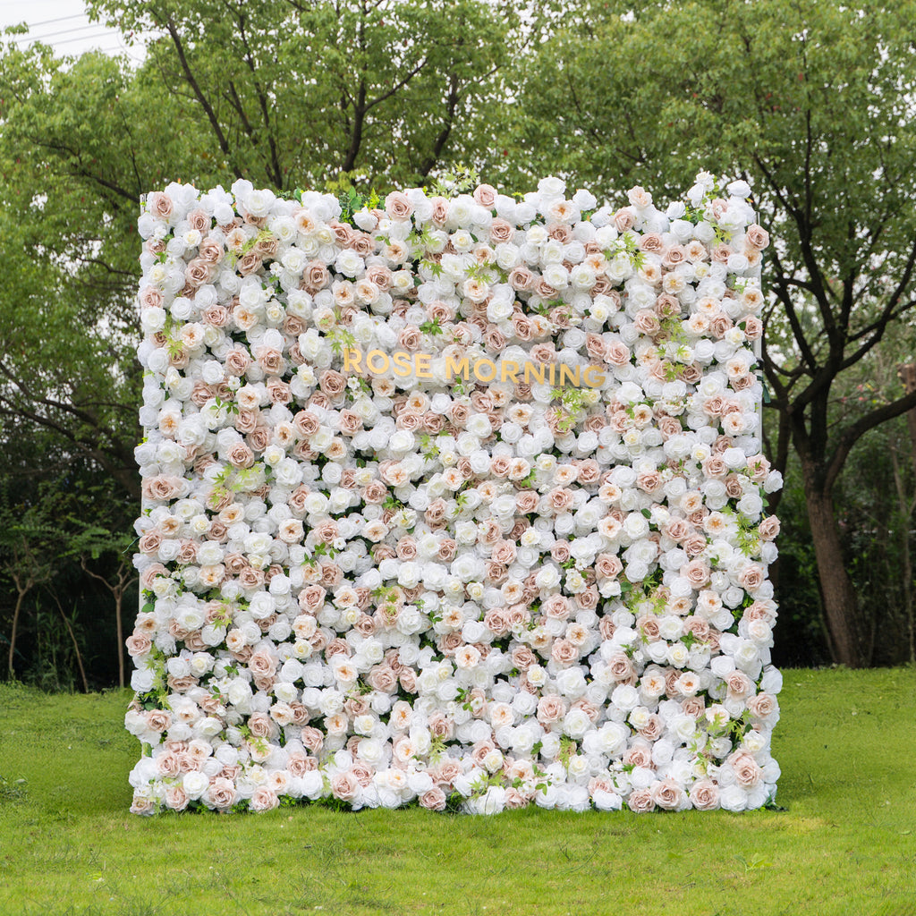 Ema - Autumn Fall 5D Fabric Zip Up Flower Wall 8ft x 8ft for Wedding Party Backdrop Free Shipping