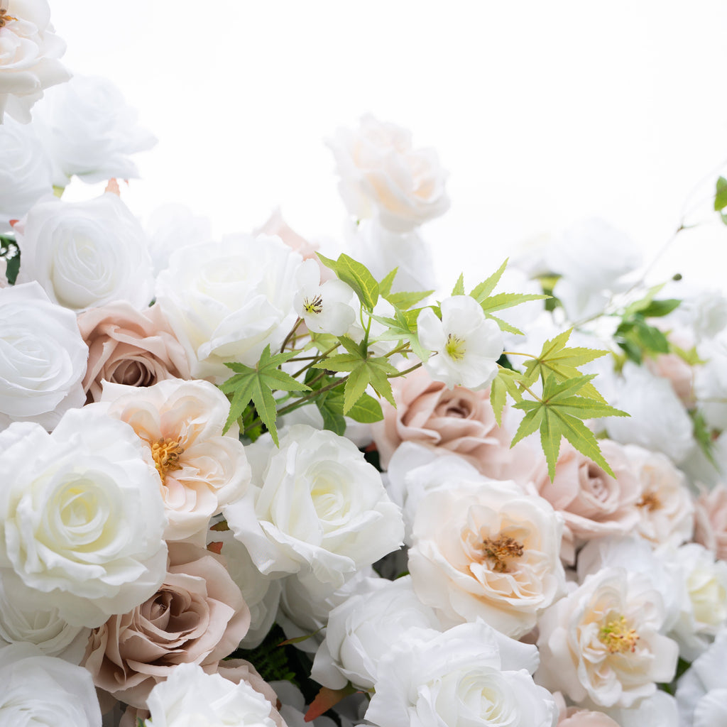 Ema - Autumn Fall 5D Fabric Zip Up Flower Wall 8ft x 8ft for Wedding Party Backdrop Free Shipping