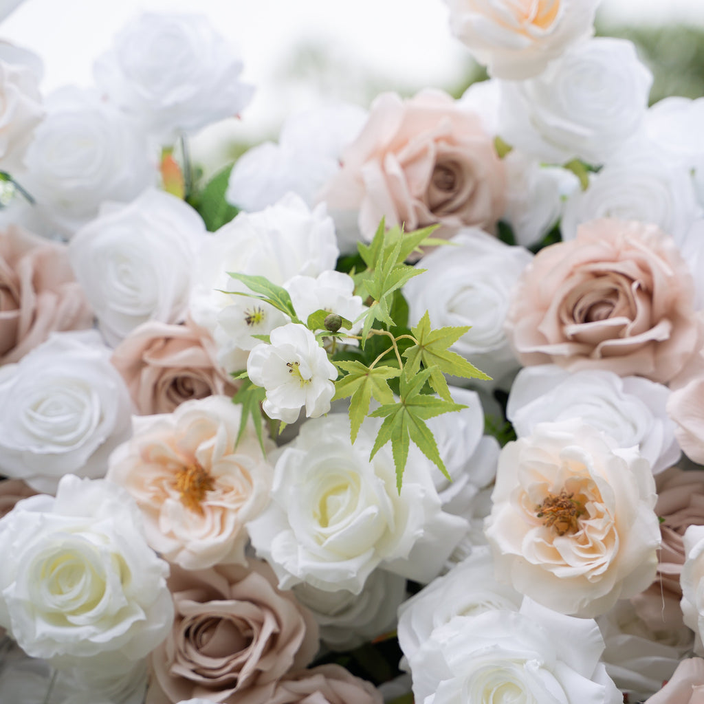 Ema - Autumn Fall 5D Fabric Zip Up Flower Wall 8ft x 8ft for Wedding Party Backdrop Free Shipping