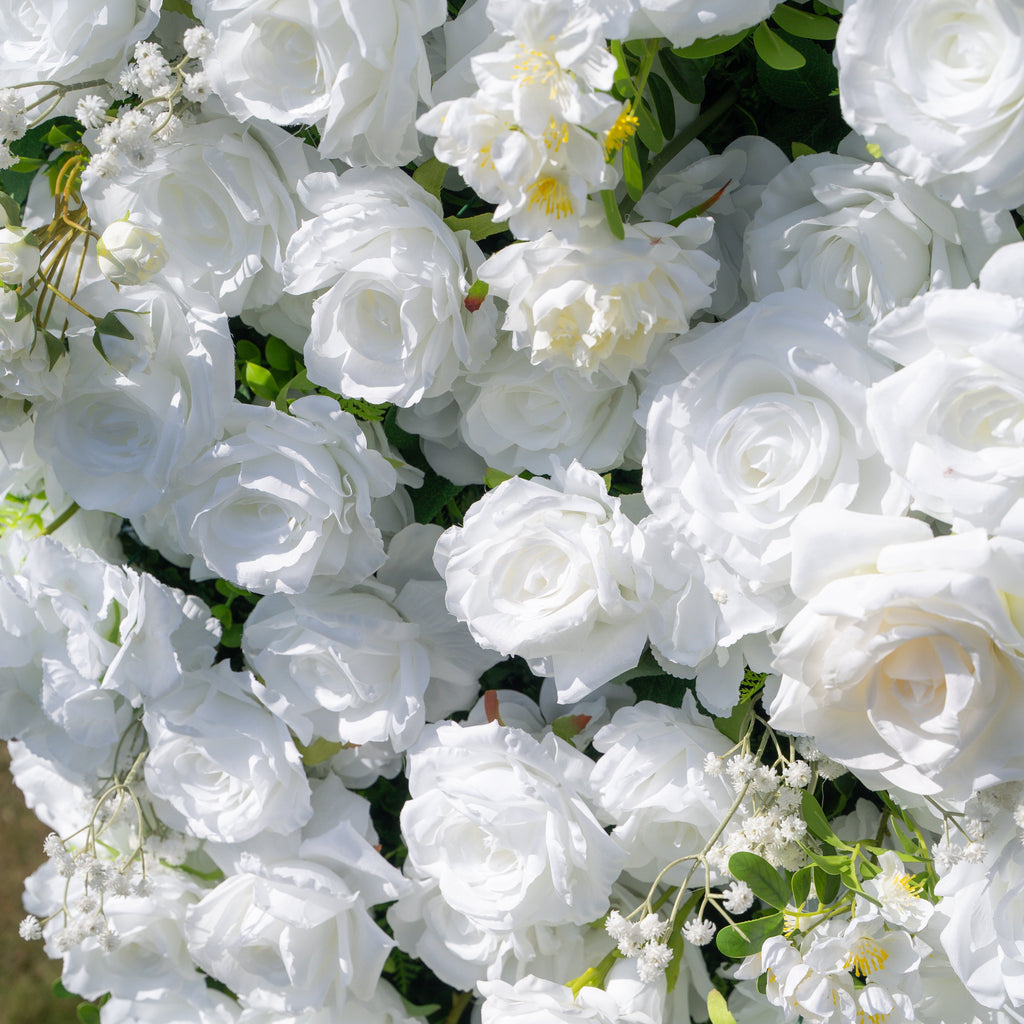 Friday - White Popular 5D Fabric Roll Up Flower Wall for Wedding Party Event Backdrop Free Shipping