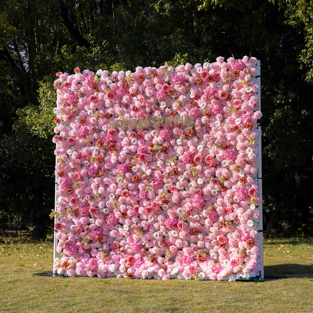 Gabrielle 5D 2023 New Fabric Artificial rolling up curtain flower wall Rose Morning