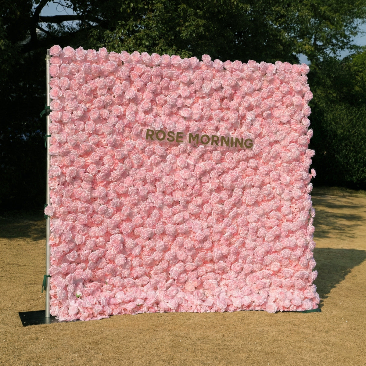 Hadas：2026 New Launch Sun-Activated Color-Changing Rose Flower Wall Backdrop (8×8) — One Wall, Two Looks: White Indoors → Blush Pink in Sunlight Free Shipping
