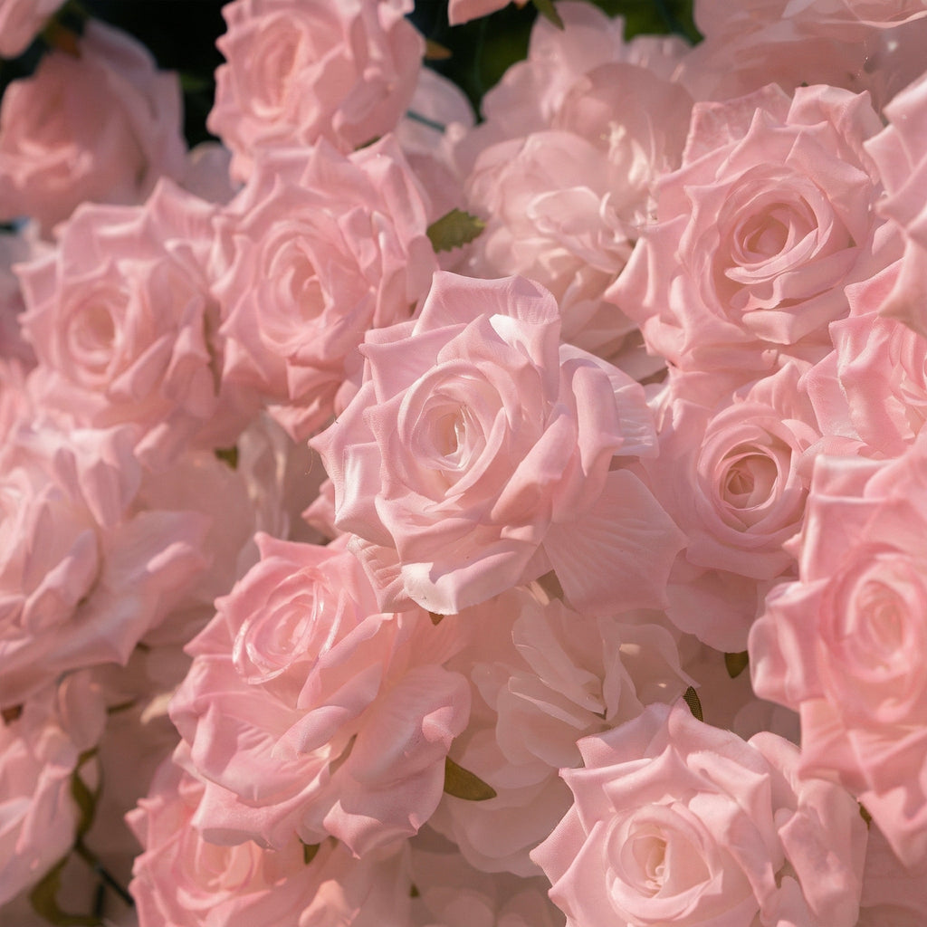 Hadas：2026 New Launch Sun-Activated Color-Changing Rose Flower Wall Backdrop (8×8) — One Wall, Two Looks: White Indoors → Blush Pink in Sunlight Free Shipping