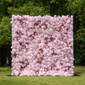 Hush：4D Fabric Artificial zip up curtain flower wall 8ft*8ft Free Shipping