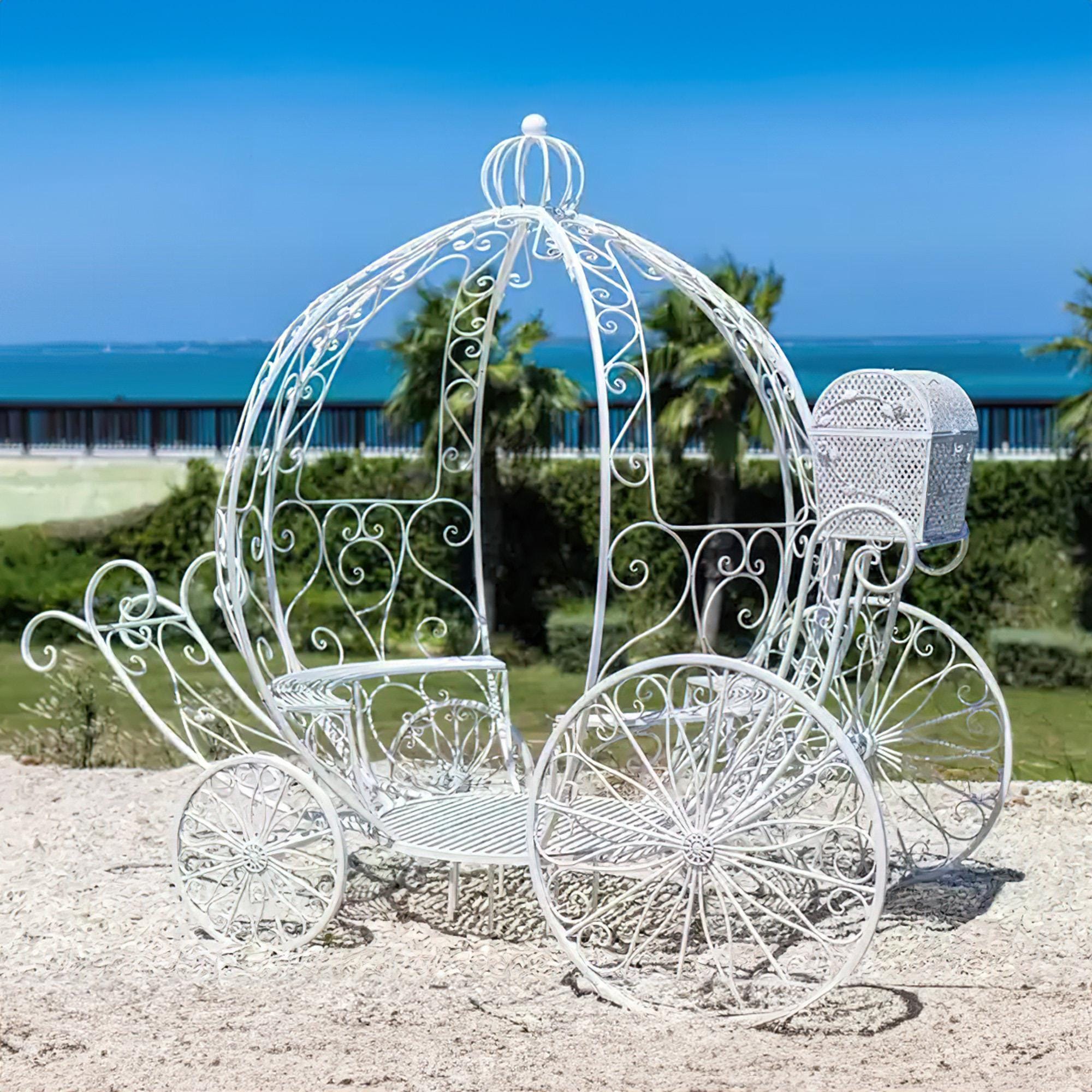 7.9ft Life size Height Fairy Princess Style Cinderella's Fantasy Pumpkin Carriage for Castle Decorating / Halloween / Baby Shower / Wedding Invitation Decor
