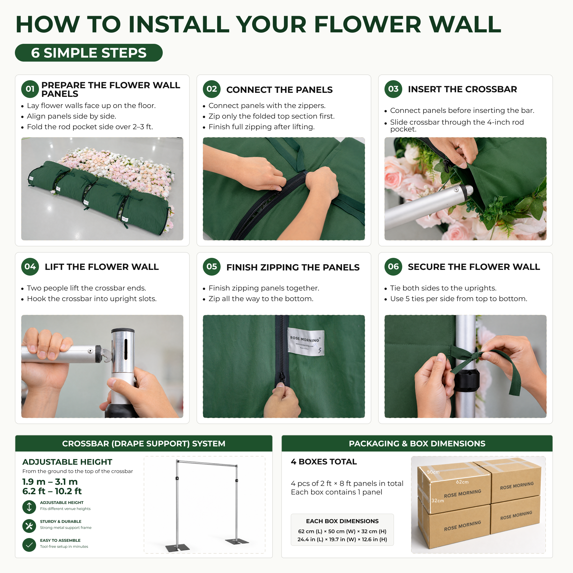 Eileen：5D 2023 New Fabric Artificial rolling up curtain flower wall Free Shipping