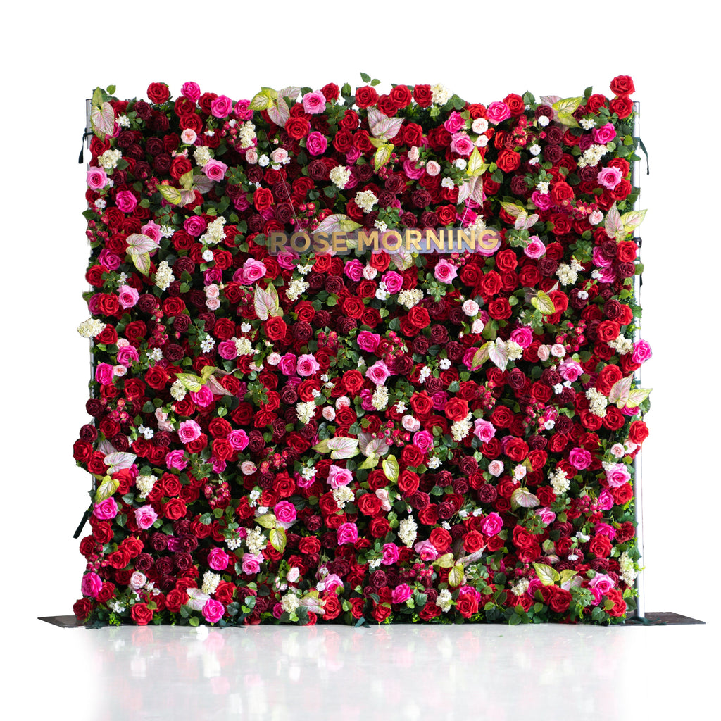 Jody ：5D Fabric Artificial rolling up curtain flower wall Free Shipping
