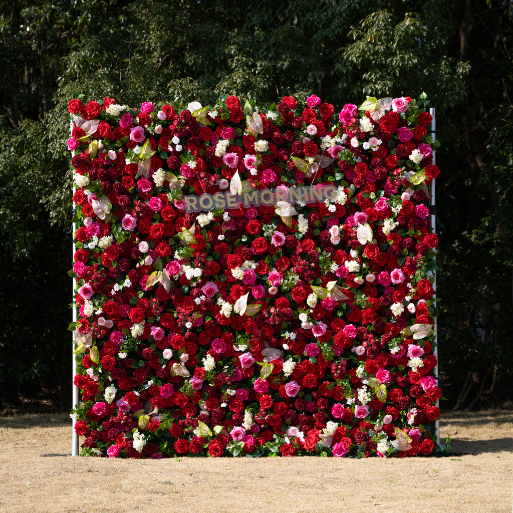 Jody ：5D Fabric Artificial rolling up curtain flower wall Free Shipping