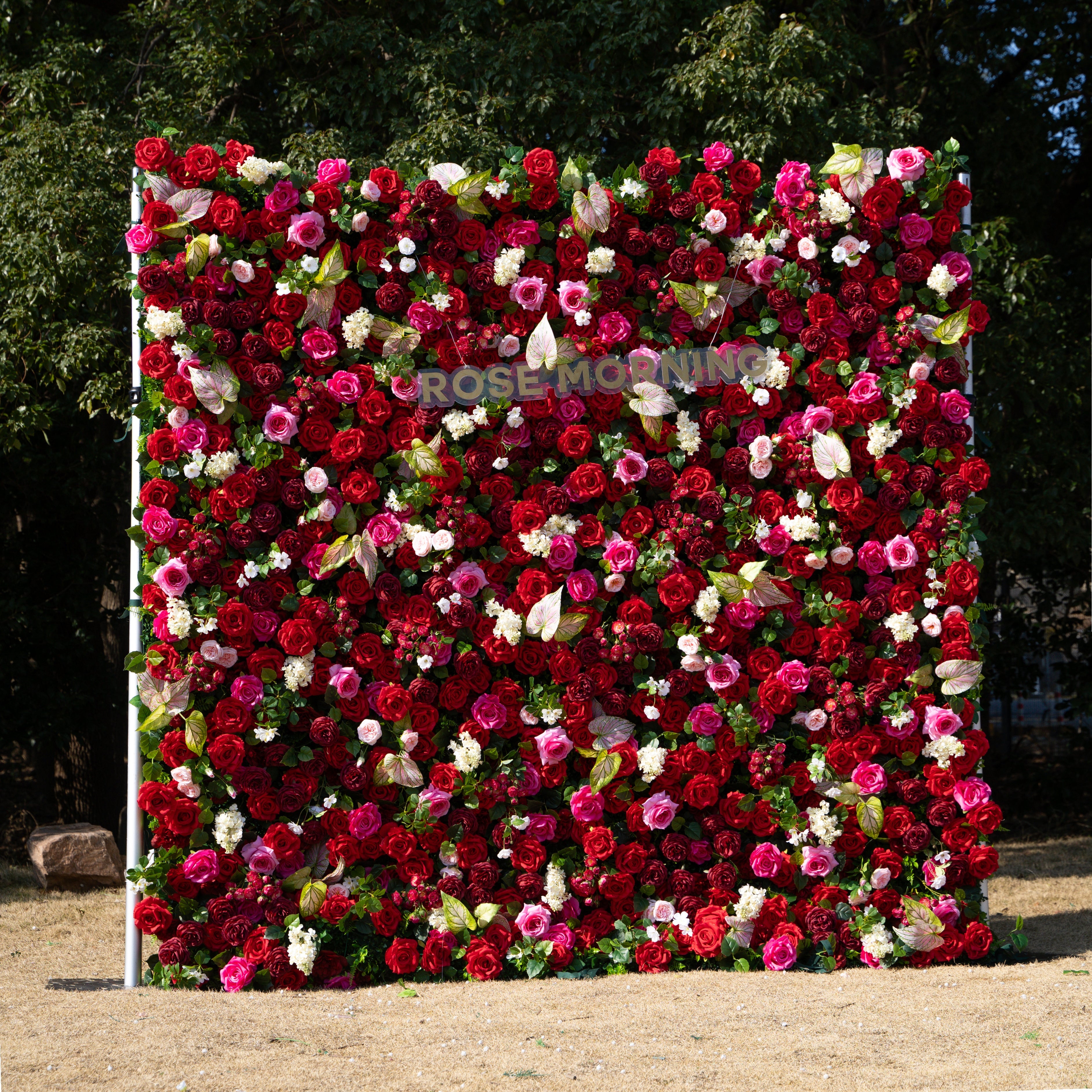 Jody ：5D Fabric Artificial rolling up curtain flower wall Free Shipping