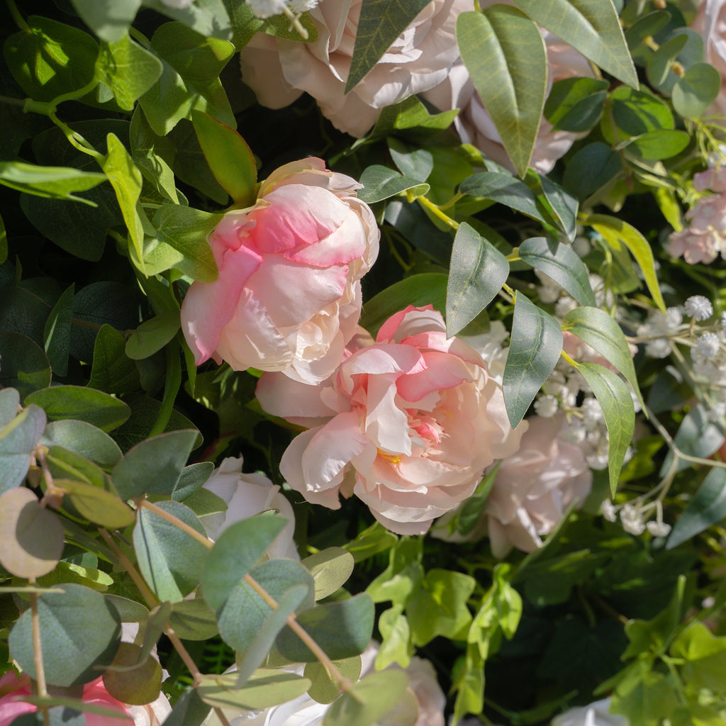 Joel：5D Fabric Artificial rolling up curtain flower wall (Ready to ship) Free Shipping