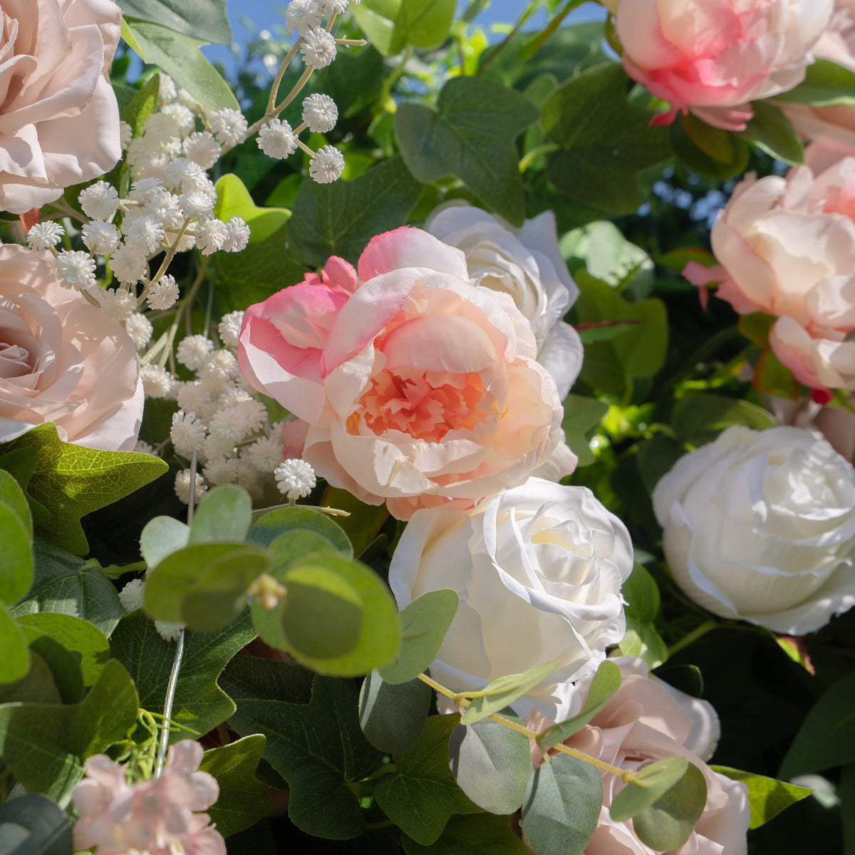Joel：5D Fabric Artificial rolling up curtain flower wall (Ready to ship) Free Shipping