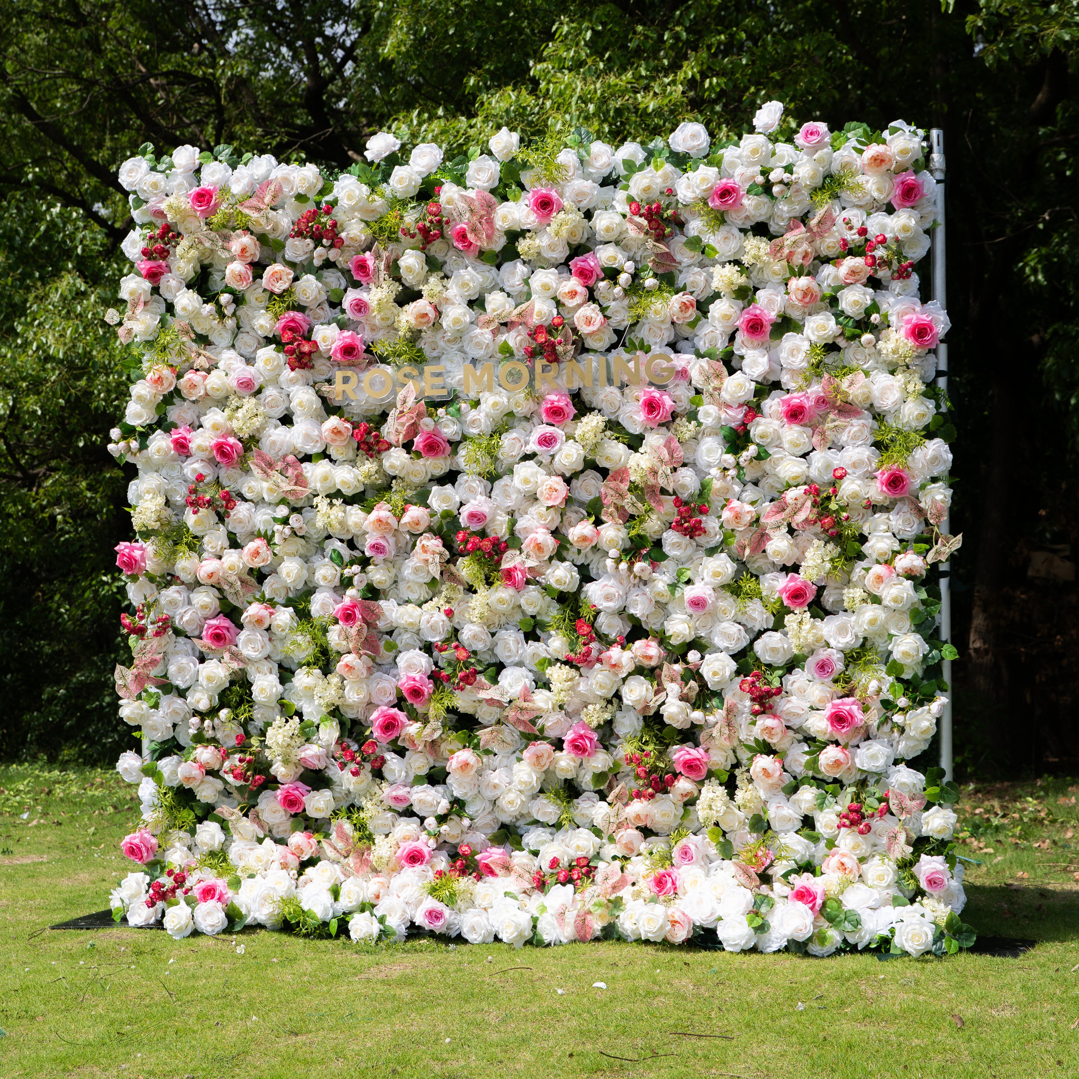 Juana：5D Fabric Artificial rolling up curtain flower wall Free Shipping