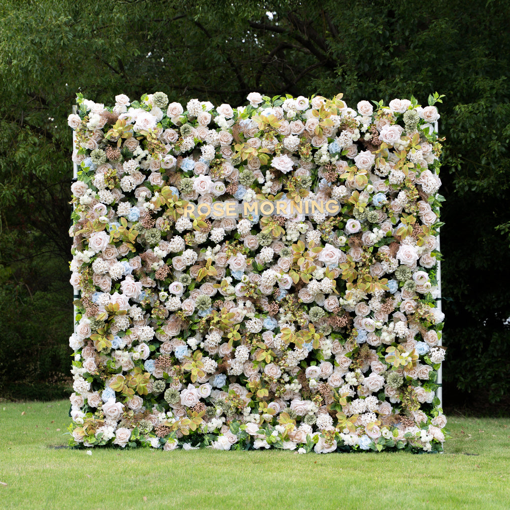 July - Fall Harvest 5D Fabric Roll Up Flower Wall for Wedding Party Seasonal Backdrop Free Shipping