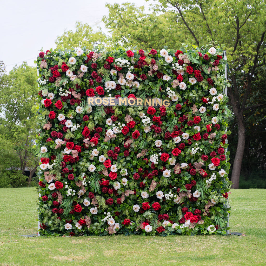Katy：5D Fabric Artificial rolling up curtain flower wall Free Shipping