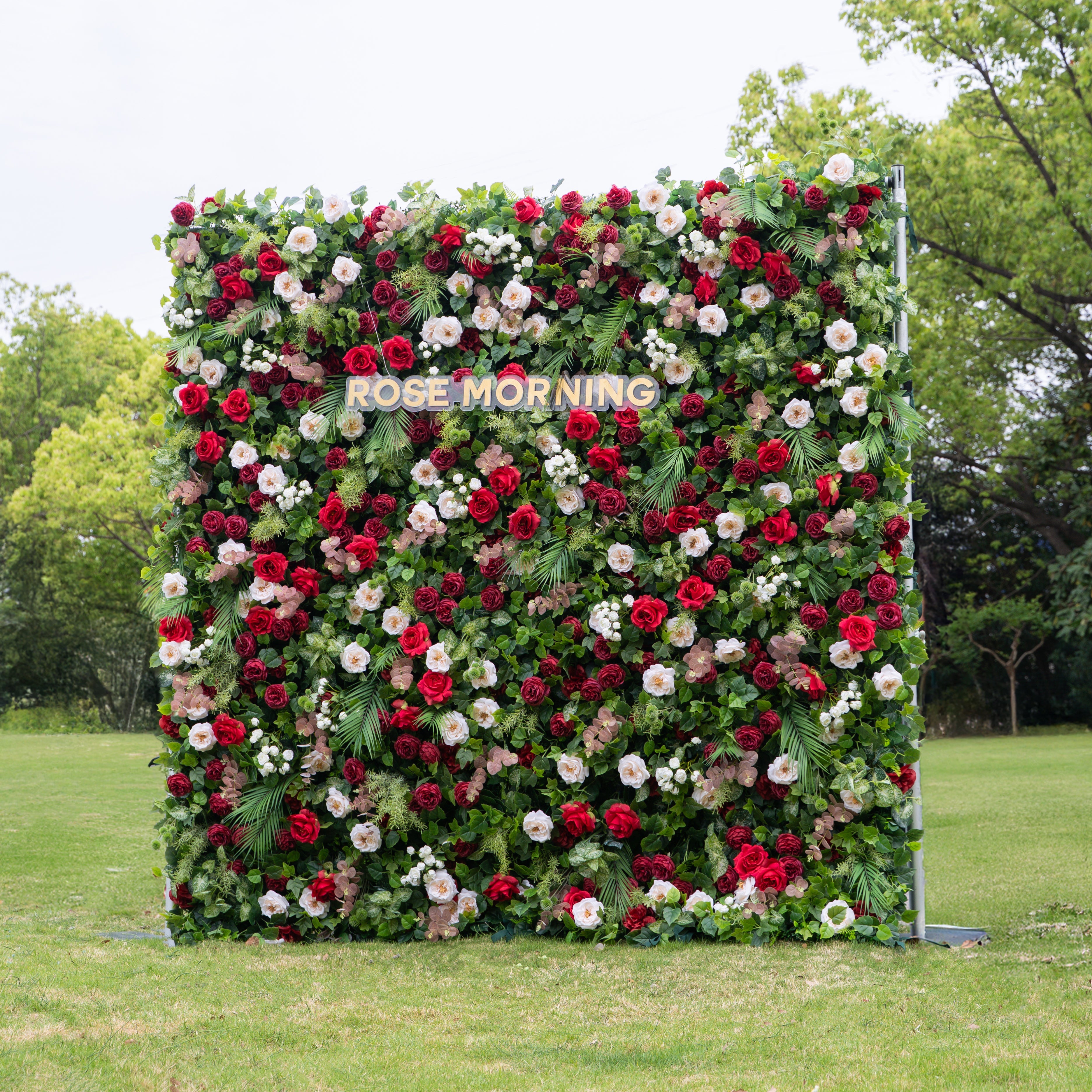 Katy：5D Fabric Artificial rolling up curtain flower wall Free Shipping