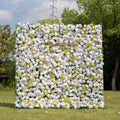 Lesly：3D Fabric Artificial rolling up curtain flower wall Free Shipping