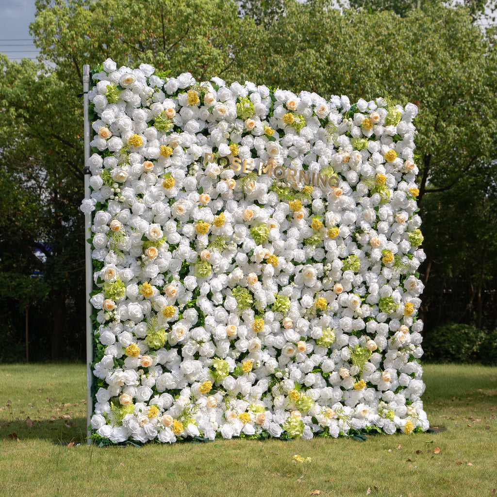 Lesly：3D Fabric Artificial rolling up curtain flower wall Free Shipping