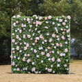 Lin:2D Fabric Artificial rolling up curtain flower wall 8ft x 8ft for weddings and events decoration Free Shipping