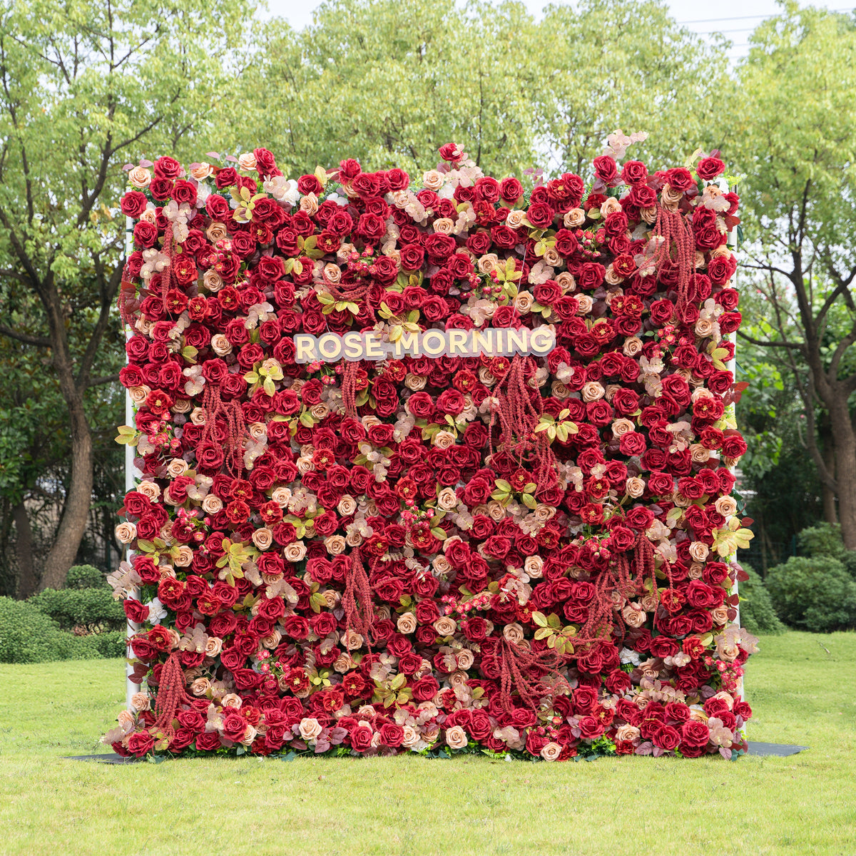 litchi：5D Fabric Artificial zip up curtain flower wall 8ft*8ft (Ready to ship-Only USA) Free Shipping
