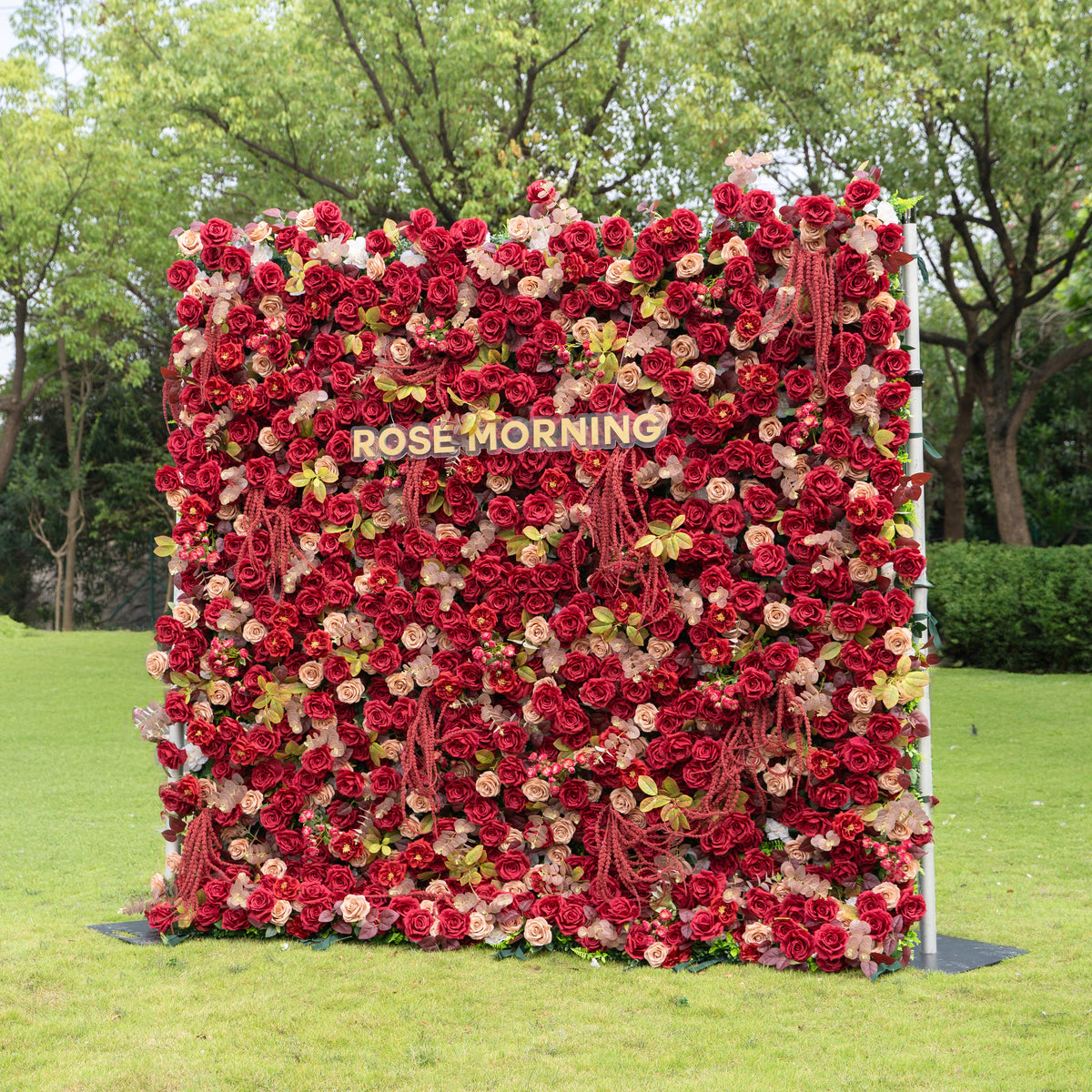 litchi：5D Fabric Artificial zip up curtain flower wall 8ft*8ft (Ready to ship-Only USA) Free Shipping